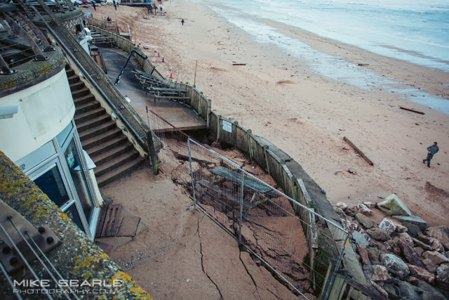 International Surfing Centre Fistral Beach storm damage Jan 3 2014